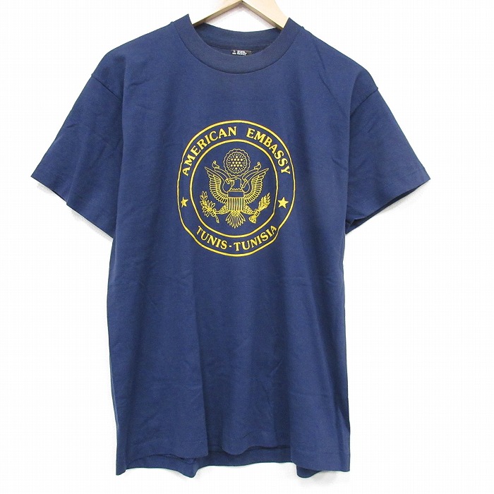 フルーツオブザルーム 90s 半袖Tシャツ チュニジア ネイビー メンズL相当 | 古着