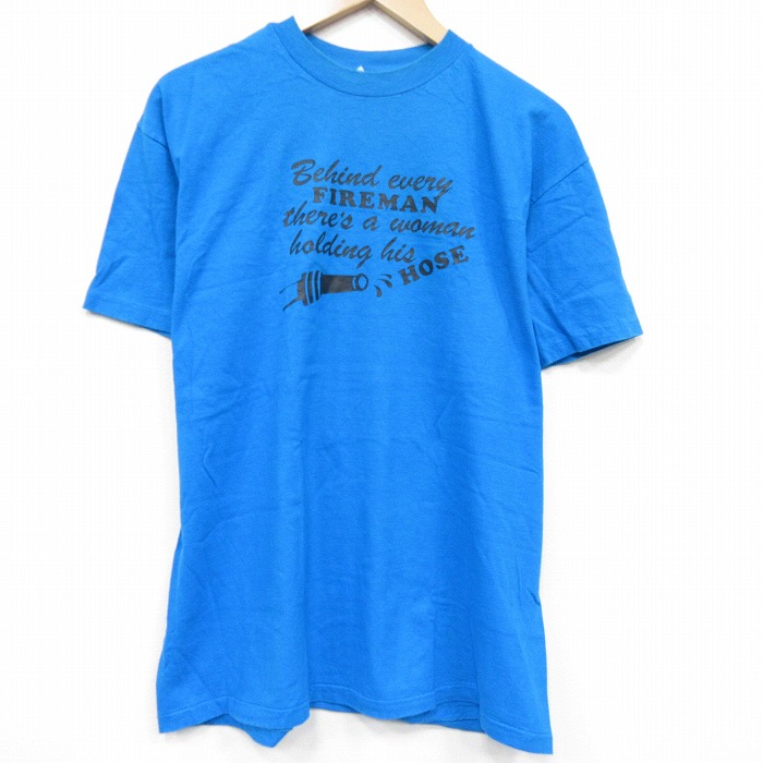 【20%OFF】ヘインズ 80s 半袖Tシャツ ホース ブルー メンズL相当 | 古着