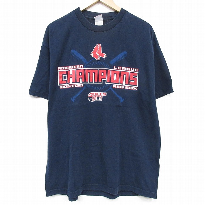 【20%OFF】00s 半袖Tシャツ ボストンレッドソックス ネイビー メンズXL相当 | 古着