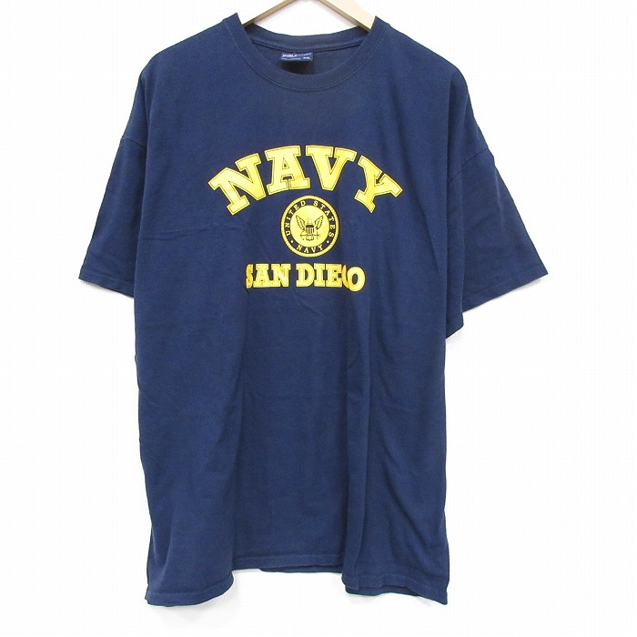 MVスポーツ 半袖Tシャツ ミリタリー ネイビー XL | 古着