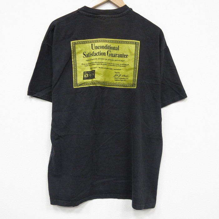 XL★古着 ヘインズ 半袖 ビンテージ Tシャツ メンズ 90年代 90s クルーネック USA製 黒 26apr27