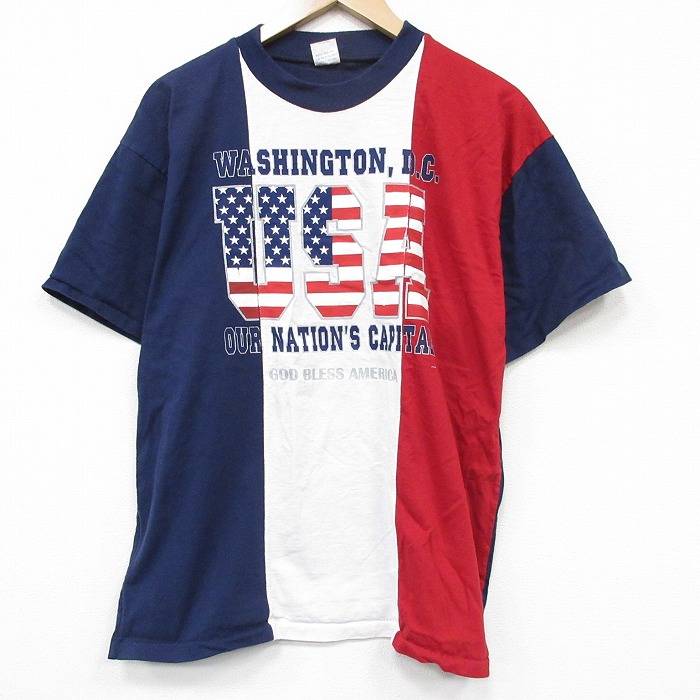 90s 半袖Tシャツ USAロゴ ホワイト メンズL相当 | 古着