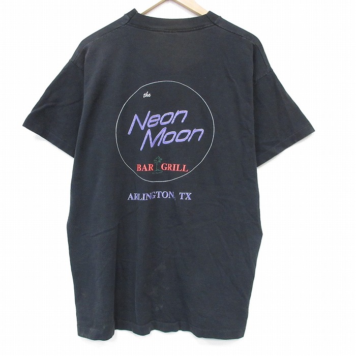 フルーツオブザルーム 90s 半袖Tシャツ ネオンムーン ブラック メンズXL相当 | 古着