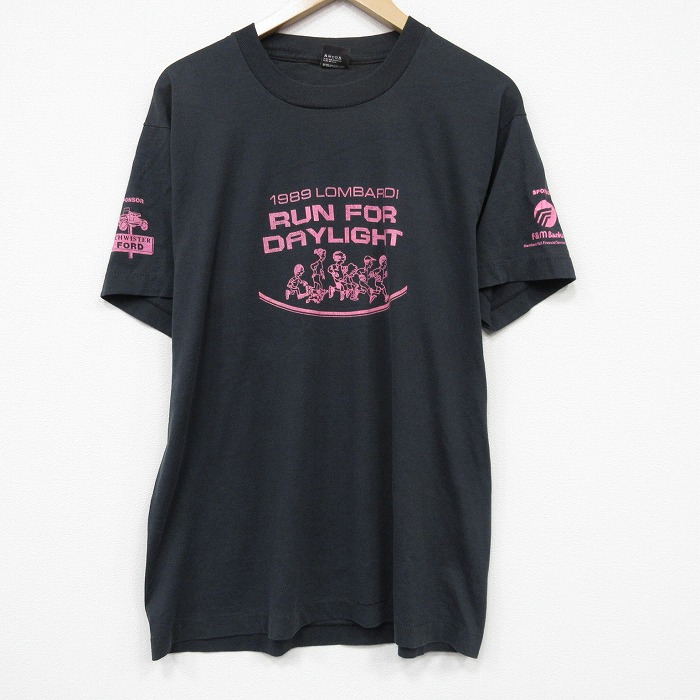 【20%OFF】80s 半袖Tシャツ マラソン ブラック メンズXL相当 | 古着