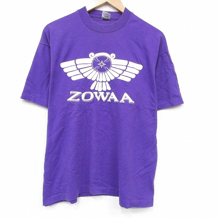 フルーツオブザルーム 90s 半袖Tシャツ ZOWAA パープル メンズXL相当 | 古着