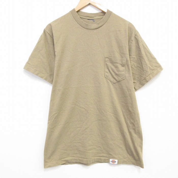 ディッキーズ 90s 半袖Tシャツ 胸ポケット付き ベージュ メンズL相当 | 古着