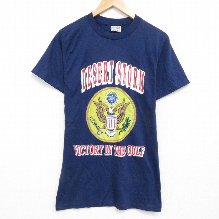 90s 半袖Tシャツ 湾岸戦争 ネイビー メンズM相当 | 古着