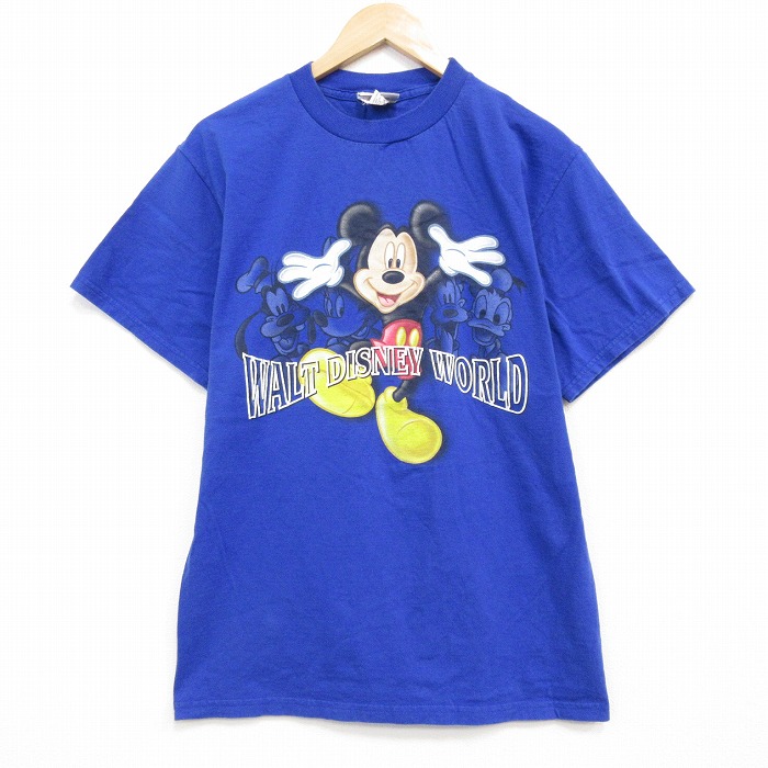 90s 半袖Tシャツ ディズニー ブルー メンズM相当 | 古着