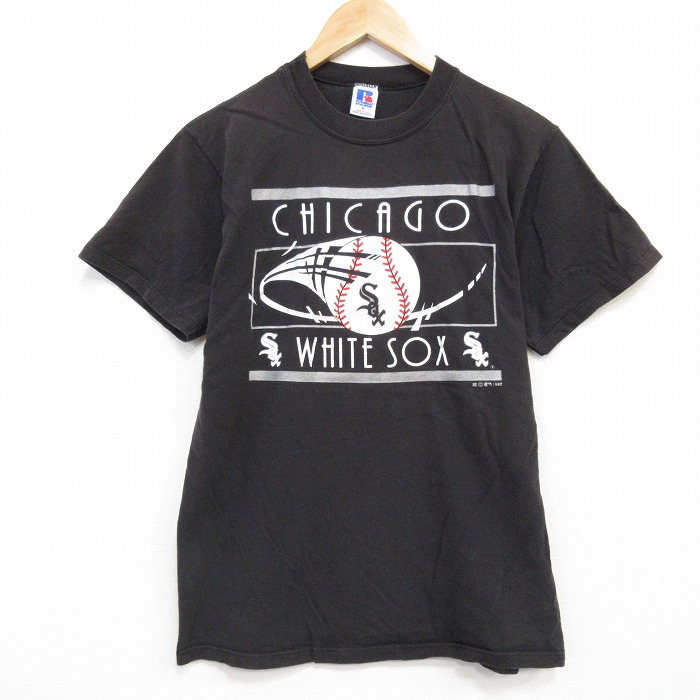 ラッセル 90s 半袖Tシャツ シカゴホワイトソックス ブラック メンズM相当 | 古着