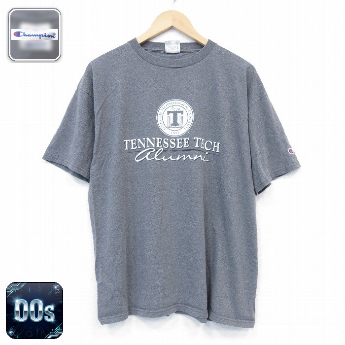 チャンピオン 00s 半袖Tシャツ テネシーテック グレー メンズXL相当 | 古着