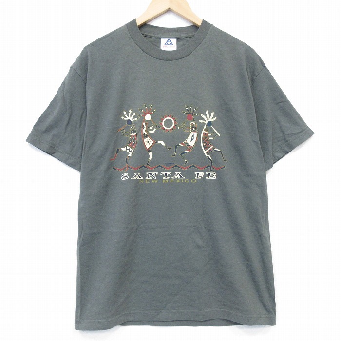 00s 半袖Tシャツ ココペリ ホピ族 グリーン メンズL相当 | 古着