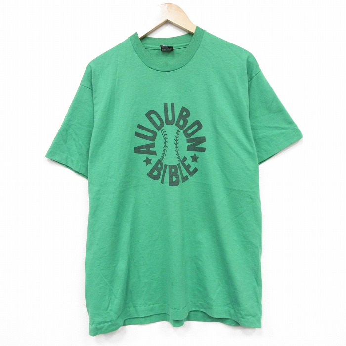 スクリーンスターズ 80s 半袖Tシャツ AUBUBON グリーン メンズXL相当 | 古着