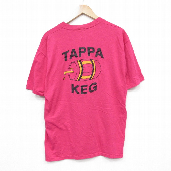 ジャージーズ 90s 半袖Tシャツ TAPPA ピンク メンズXL相当 | 古着