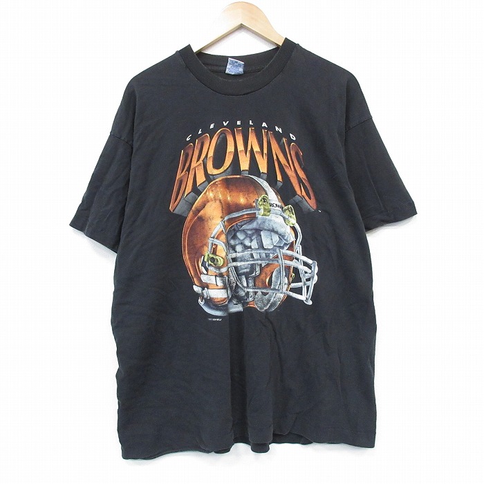 90s 半袖Tシャツ クリーブランドブラウンズ ブラック メンズXL相当 | 古着