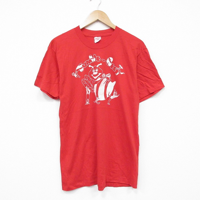 【20%OFF】80s 半袖Tシャツ ハチ レッド メンズL相当 | 古着