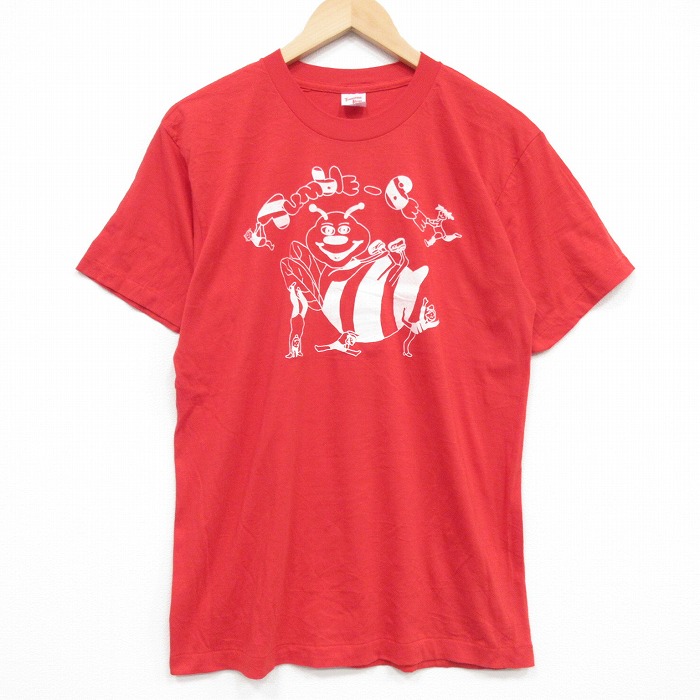 【20%OFF】80s 半袖Tシャツ ハチ レッド メンズM相当 | 古着