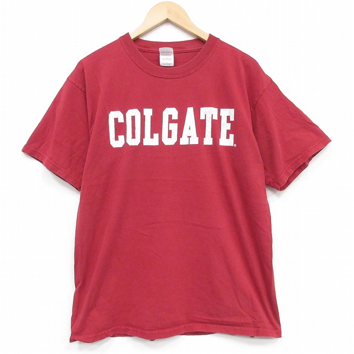 【20%OFF】00s 半袖Tシャツ COLGATE レッド メンズL相当 | 古着