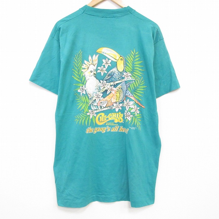 スクリーンスターズ 90s 半袖Tシャツ 鳥 ライトグリーン メンズXL相当 | 古着