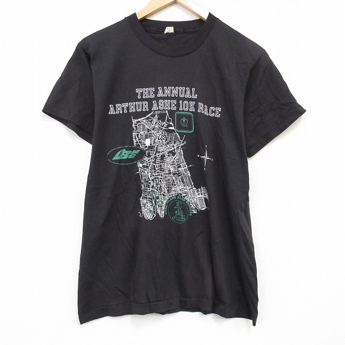 スクリーンスターズ 80s 半袖Tシャツ マラソン ブラック メンズM相当 | 古着