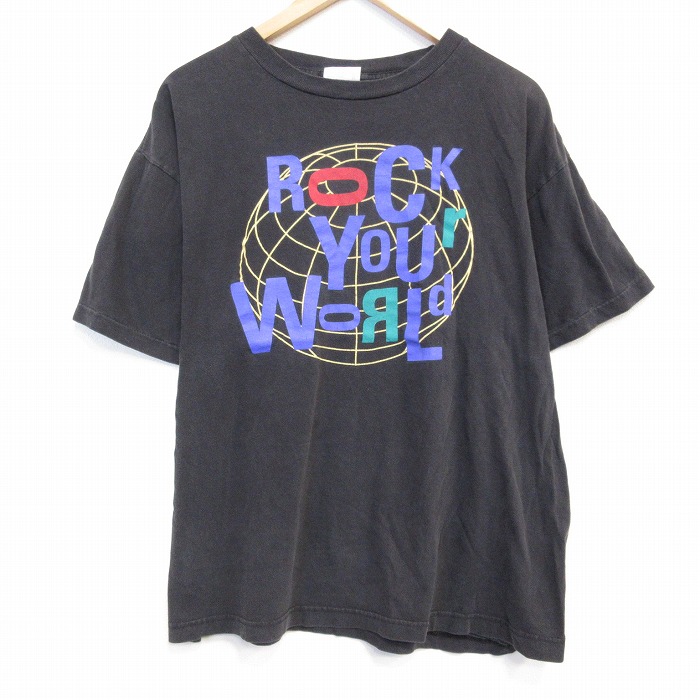 90s 半袖Tシャツ ロックの殿堂 ブラック XL | 古着