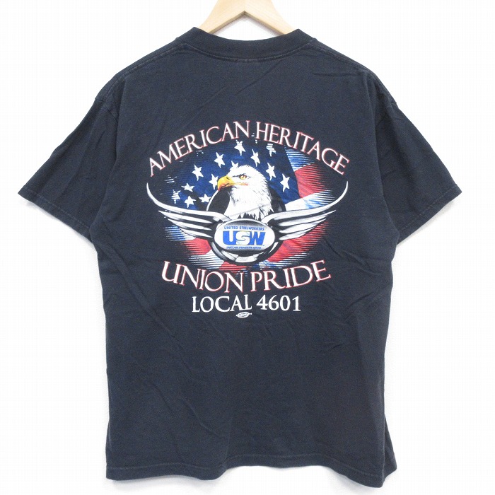 90s 半袖Tシャツ 鳥 ブラック XL | 古着