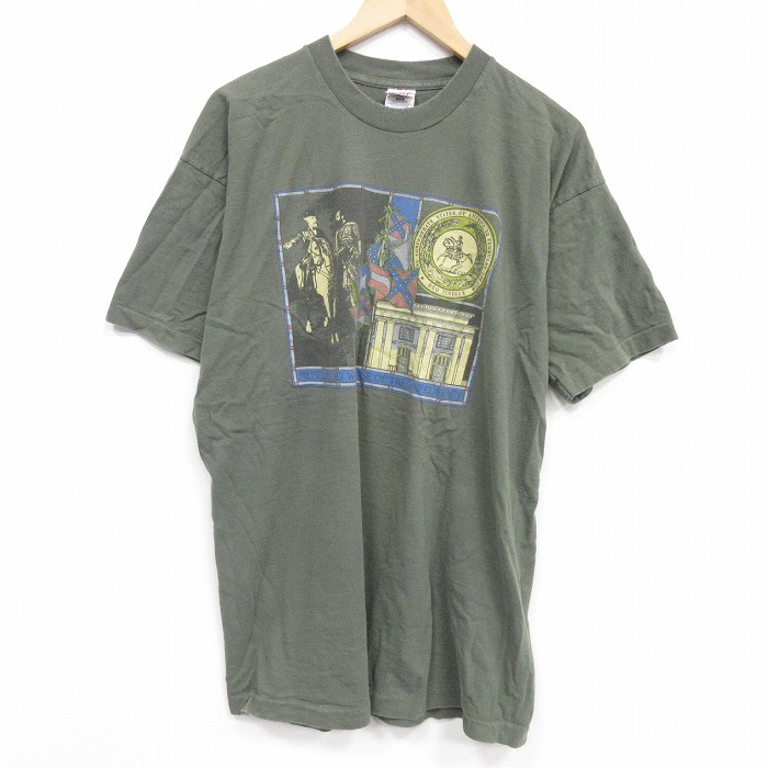 フルーツオブザルーム 90s 半袖Tシャツ 南部連合博物館 カーキ XL | 古着