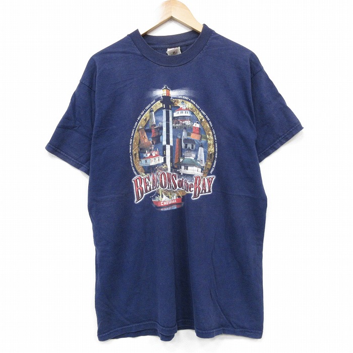 フルーツオブザルーム 00s 半袖Tシャツ 灯台 ネイビー XL | 古着