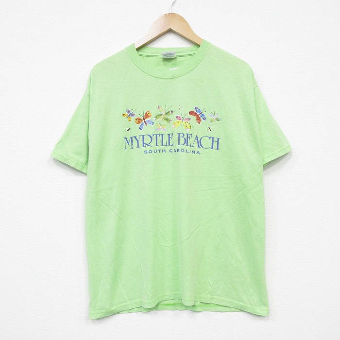 ヘインズ 00s 半袖Tシャツ マートルビーチ グリーン メンズL相当 | 古着