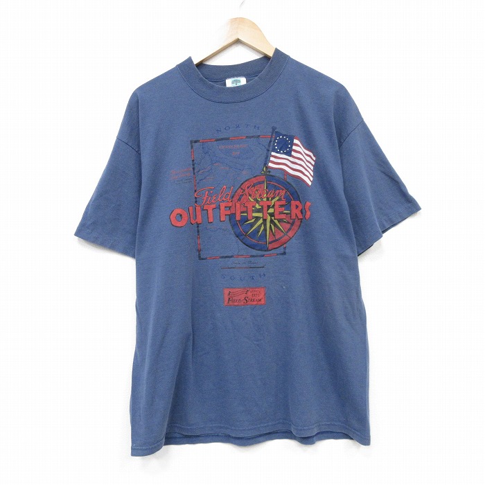 90s 半袖Tシャツ フィールドストーム ネイビー XL | 古着