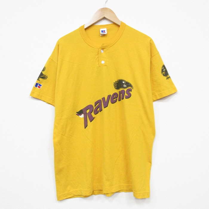 ラッセル 00s 半袖Tシャツ レイブレイズ イエロー XL | 古着
