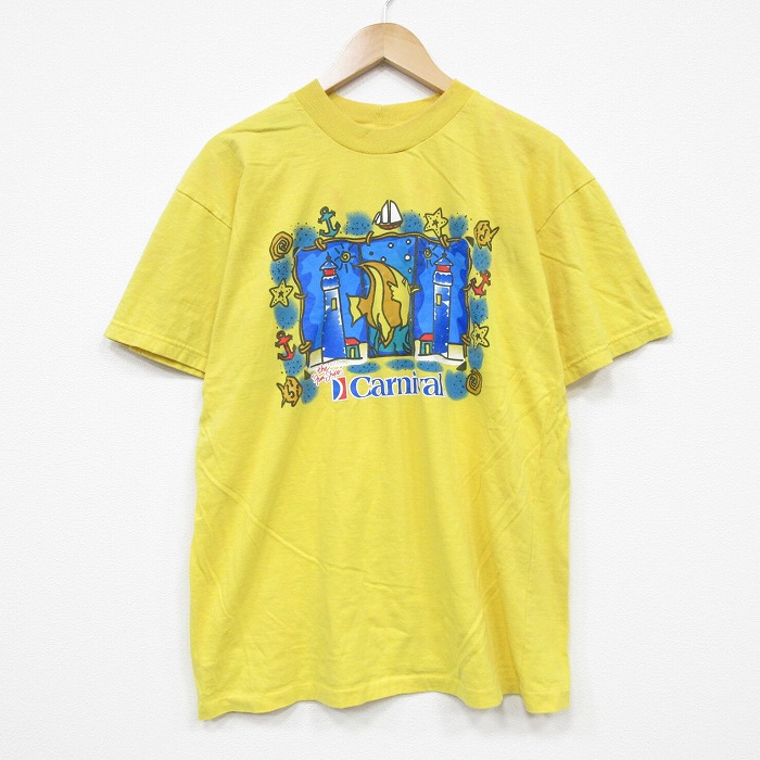 90s 半袖Tシャツ 魚 イエロー L | 古着