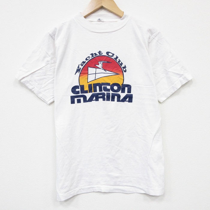 80s 半袖Tシャツ ヨットクラブ ホワイト M | 古着