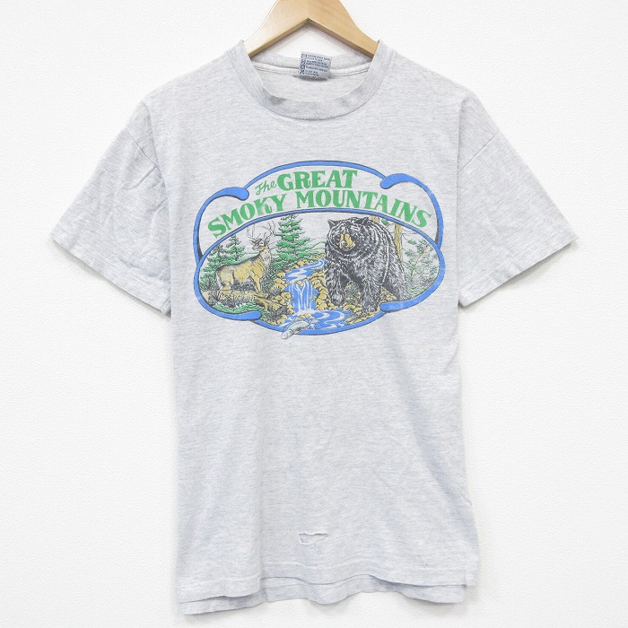 90s 半袖Tシャツ グレートスモーキー山脈国立公園 グレー L | 古着