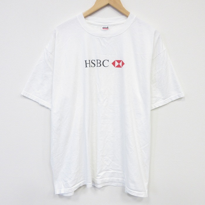 【20%OFF】00s 半袖Tシャツ HSBCホールディングス ホワイト メンズXL相当 | 古着