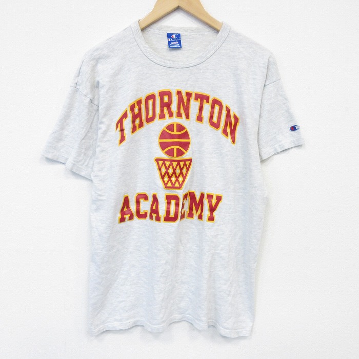 チャンピオン 90s 半袖Tシャツ バスケットボール グレー L | 古着