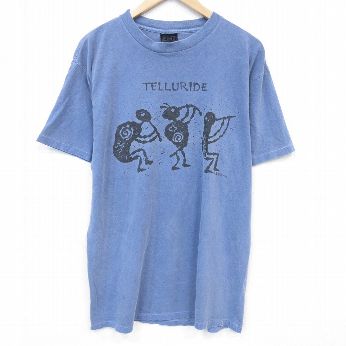 90s 半袖Tシャツ 民族 ネイビー L | 古着