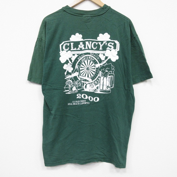 ヘインズ 00s 半袖Tシャツ ビール グリーン XL | 古着