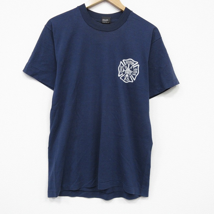 スクリーンスターズ 80s 半袖Tシャツ 消防署 ネイビー L | 古着