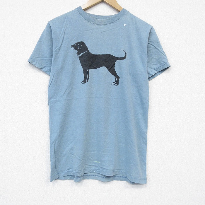 S★古着 半袖 ビンテージ Tシャツ メンズ 00年代 00s The Black Dog コットン クルーネック USA製 水色【spe】 26may25