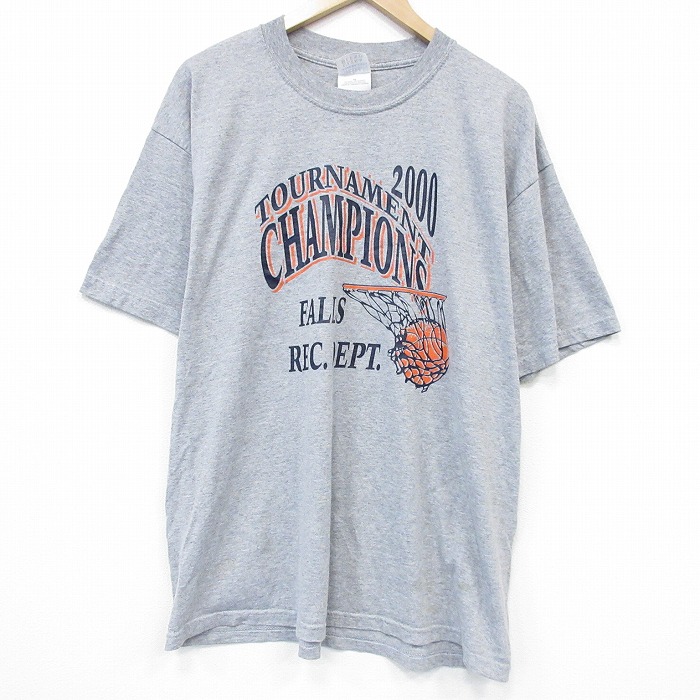【20%OFF】00s 半袖Tシャツ バスケットボール グレー メンズXL相当 | 古着