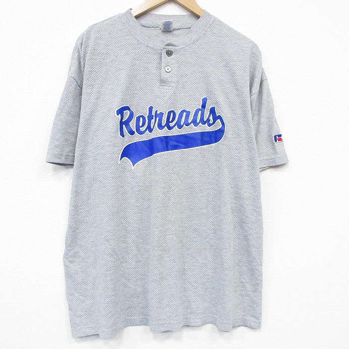 ラッセル 00s 半袖Tシャツ Retreads グレー XL | 古着
