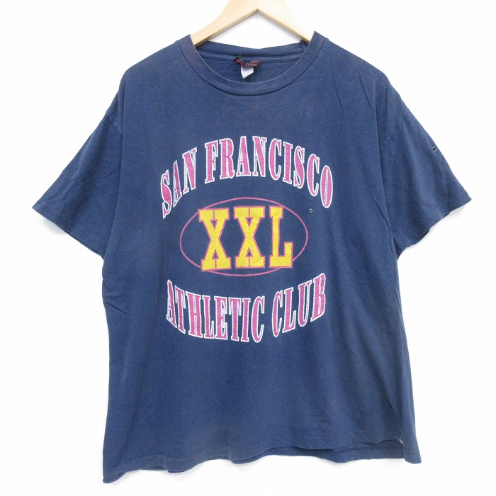 90s 半袖Tシャツ サンフランシスコ ネイビー XL | 古着