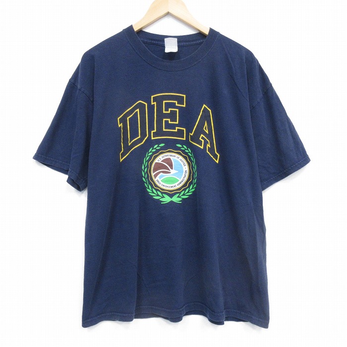 【20%OFF】00s 半袖Tシャツ DEA ネイビー メンズXL相当 | 古着