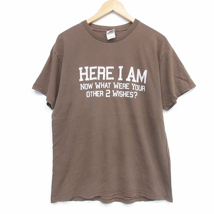 【20%OFF】フルーツオブザルーム 00s 半袖Tシャツ メッセージ ブラウン メンズL相当 | 古着