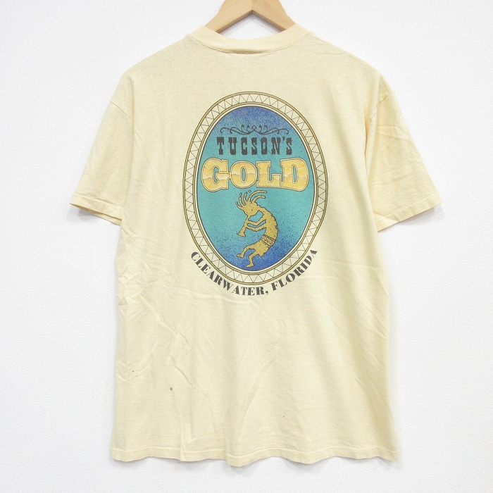 オニータ 90s 半袖Tシャツ GOLD イエロー L | 古着