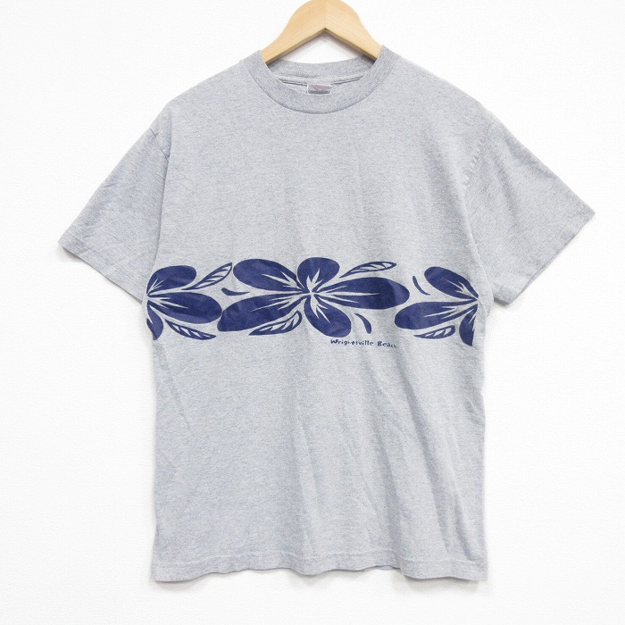 【20%OFF】00s 半袖Tシャツ 花 グレー メンズL相当 | 古着