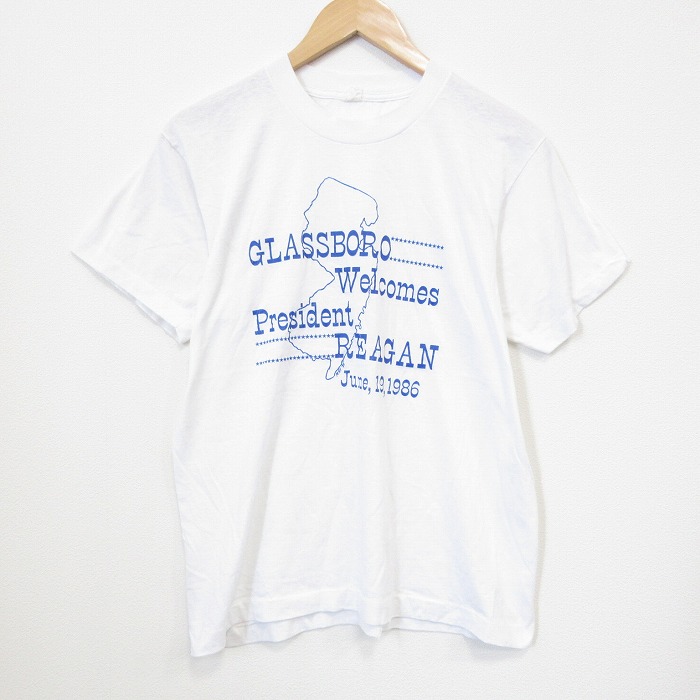 80s 半袖Tシャツ メッセージ ホワイト M | 古着