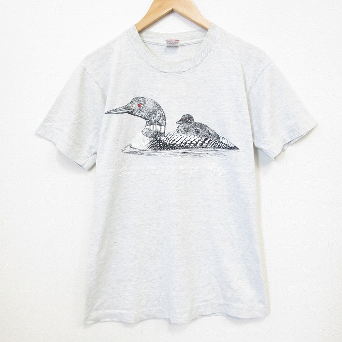 フルーツオブザルーム 90s 半袖Tシャツ 鳥 グレー M | 古着