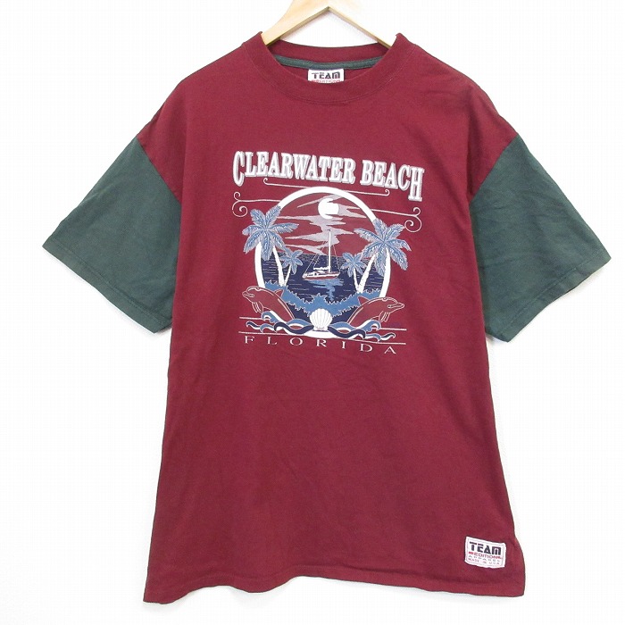 90s 半袖Tシャツ フロリダ バーガンディ XL | 古着