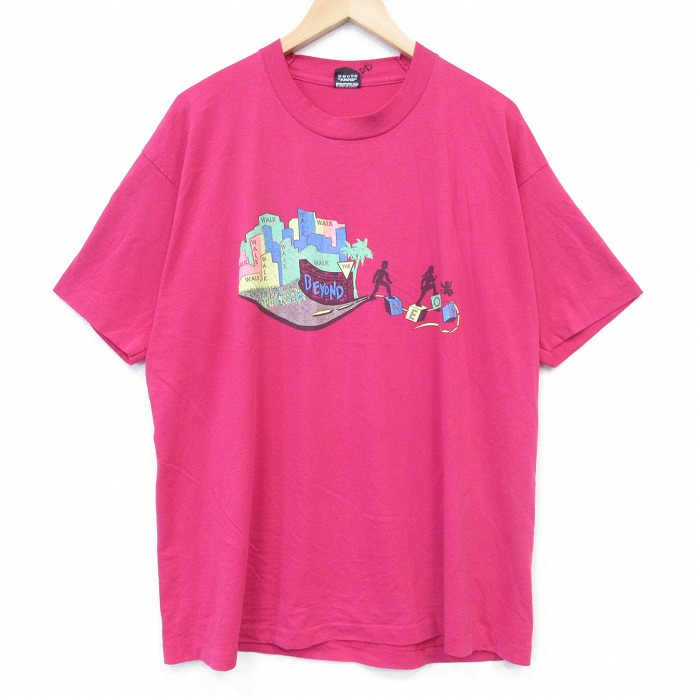スクリーンスターズ 80s 半袖Tシャツ BEYOND ピンク XL | 古着